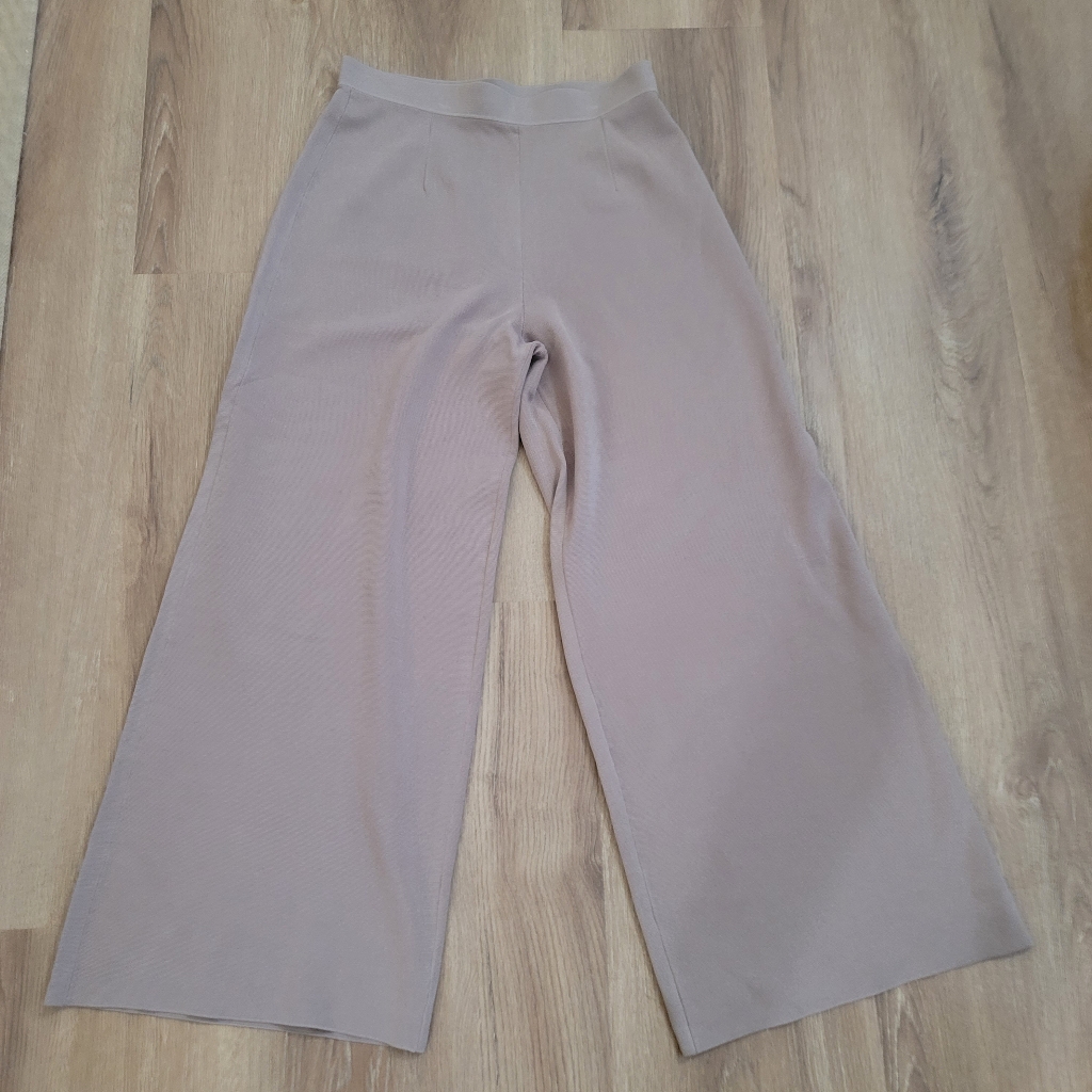 Jonathan Simkhai Taupe Wide-Leg Pants
